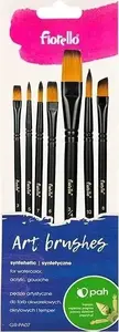 Artistic Nylon Paint Brushes HB set of 7 – mixed shapes and sizes for acrylic and watercolor