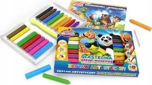 Set HB modeling clay 8 colors and colored pencils 8 colors