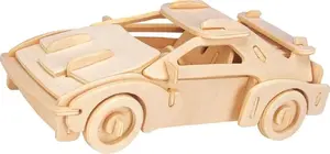 Wooden puzzle toy G3 Gepetto 324974 — racing car assembly set