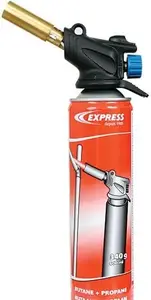 Silver soldering torch piezo with gas cartridge model 342, refillable gas-powered hand torch