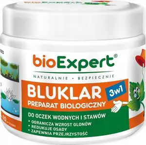 Bioexpert BLUKLAR līdzeklis dīķiem 250 g — bioloģisks ūdens skaidrotājs