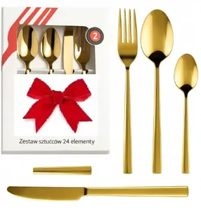 Cutlery set Lumarko Piano Shiny Gold 24-piece in box