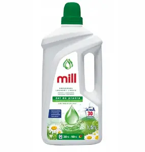 Гель для стирки PERGEL MILL Универсальный 1,5 л, жидкое средство для разных тканей