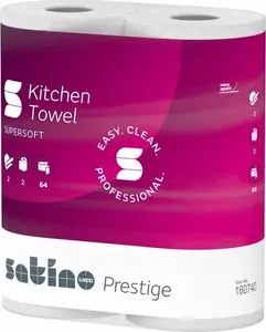 Virtuves dvieļrullis wepa Satino Prestige — balts, papīra rullis (MPN 160740)