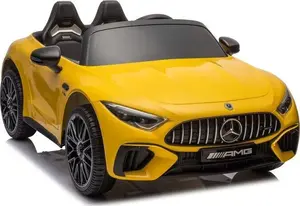 Bērnu elektriskais auto Lean Cars Mercedes AMG SL63, dzeltens lakots virsbūves apdare