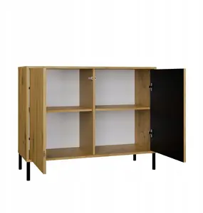 Kumode Malys Group Komoda KAMARO 2D SLIM/GŁ ARTISAN — 2 durvju koka uzglabāšanas skapis