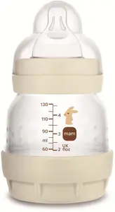 Barošanas pudelīte MAM BABY pretkoliku Perfect Start 130 ml, unisex, bēša