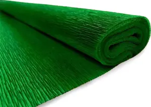 Crepe paper INTERDRUK model 493010, dark green, pack of 10 sheets
