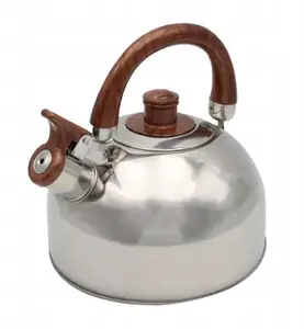 Steel Whistling Kettle Brunbeste BB-2268 — stainless silver, 2.5 L, compatible with gas and induction