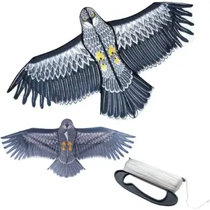 Kite (Bird Shape, Eagle) LEANToys 150 x 70 cm with Handle and Line