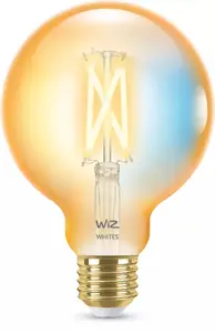 WiZ Filament Лампочка Amber 50 W G95 E27 Умная светодиодная Wi-Fi Bluetooth Золотая