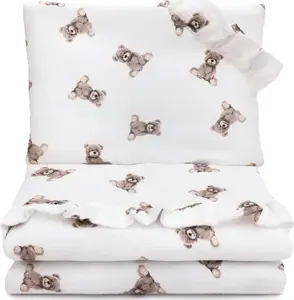 Muslin Baby Bedding 80x100 cm by pulp bamboo — PULP BAMBOO Pościel Muślinowa 80x100cm - Misie