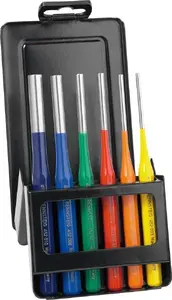 Punch Pin Set RENNSTEIG 8363-uniw – hand punch/drive punches set, assorted sizes