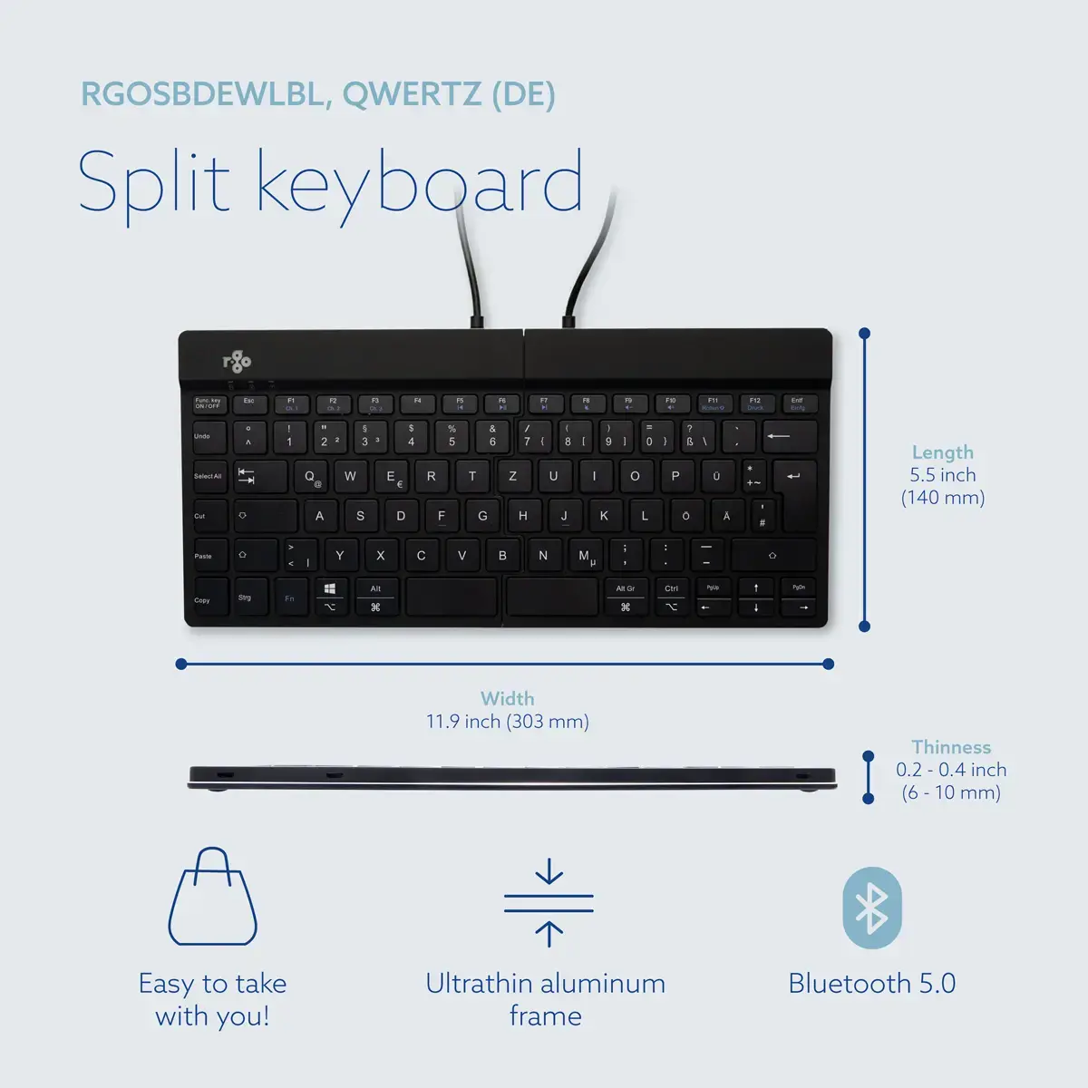 R-Go Tools R-Go Split keyboard RGOSBDEWLBL Photo 14