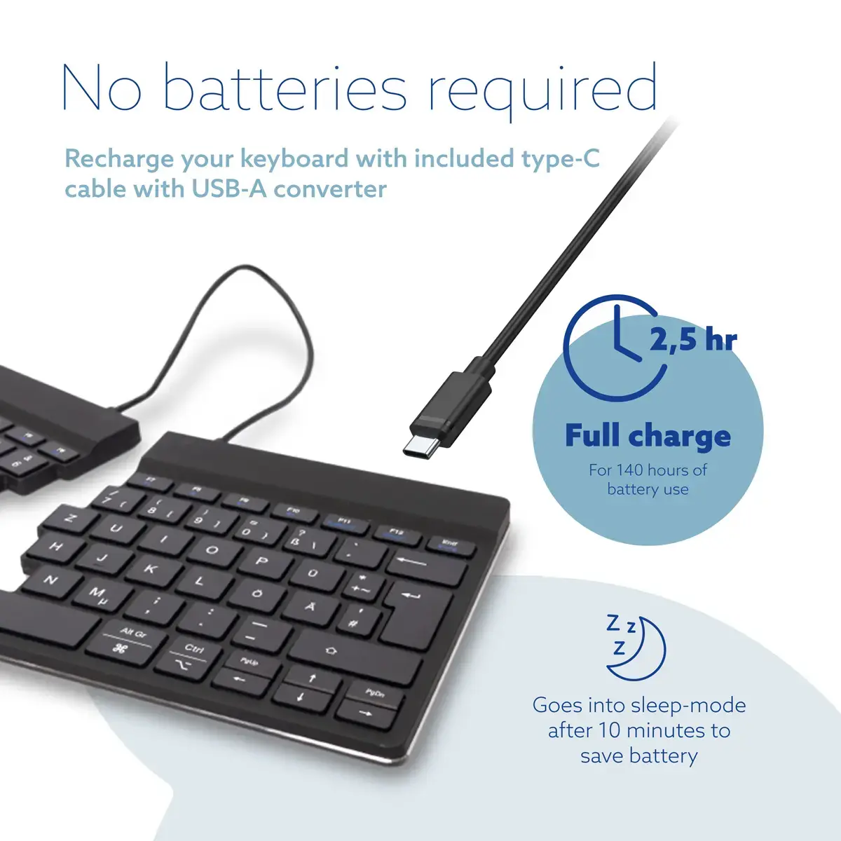 R-Go Tools R-Go Split keyboard RGOSBDEWLBL Photo 15