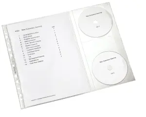 Leitz Premium CD Pocket A4, 30% pre-consumer recycled plastic