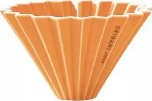 Dripper Origami ORIGAMI - S Orange coffee dripper, compact pour-over brewer