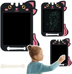 LEANToys LCD Writing Tablet 8.5" with Stylus – Black Drawing Pad for Notes and Doodles