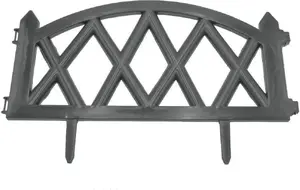 Garden border palisade Vilde 49 x 30 cm graphite – outdoor edging panel