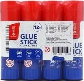 Glue Stick MemoBe 36 g — pack of 12, solid glue for paper and craft bonds