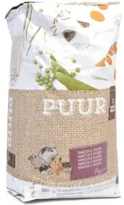 Witte Molen Puur Hamsters Friends barība žurkām 8 kg — pilnvērtīga sausā barība pieaugušiem un maziem jūrascūciņām