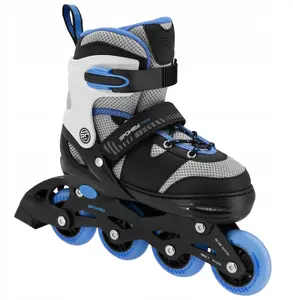 Adjustable children's inline skates SPOKEY TRIXIE, sizes 31–34, black/blue