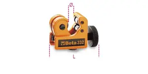 Pipe cutter, Beta Tools model 332 — for copper and light alloys, cutting capacity 3–16 mm