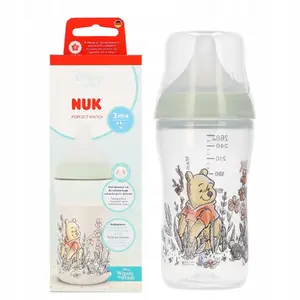 Бутылочка для кормления Nuk 260 мл из полипропилена с силиконовой соской M, модель 10216332
