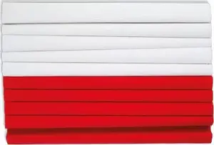Crepe Paper Sheets Happy Color 25 x 200 cm, white-red mix, 10 pcs