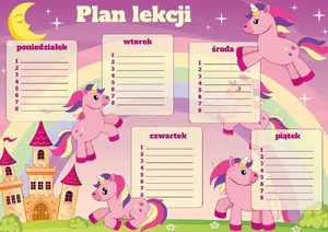 Lesson planner A5 notebook HENRY — 'Plan lekcji A5 - Kucyk' school timetable pad