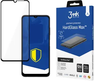 Защитное стекло 3MK HardGlass Max для Samsung Galaxy A22 5G — черное