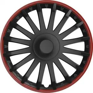 Wheel hubcap Versaco Crystal 16-inch Black with Red Trim (model AMI-10295)
