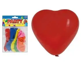 Inflatable heart balloons pack, MFP paper, 12 pieces