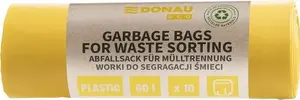 Garbage Bags Donau ECO for Plastic Separation 60 L 10 pcs yellow
