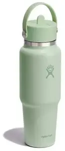 Ceļojumu pudele Hydro Flask HF-Butelka 32oz Wide ar Flex Straw salmiņu, Aloe, 946 ml