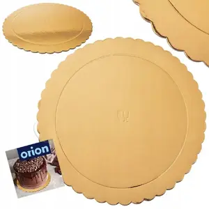 Kūkas pamatne zelta 32 cm — EMKL apaļa kūkas pamatne 32 cm
