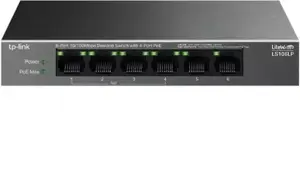 Network Switch TP-LINK MS106LP 6-Port 10/100 Mbps Desktop with 4x PoE+ Ports and 2x Non-PoE Ports