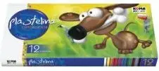 Modeling clay set KOMA-PLAST Plastelina — 12 colors