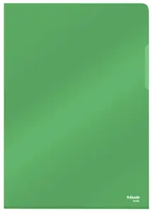 Esselte 55436 A4 Sheet Protector Made of Polyvinyl Chloride with Green Strip 25 Pieces