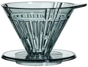 Dripper Timemore Crystal Eye Turbo PCTG 01 — caurspīdīgi melns pour-over kafijas filtra trauks