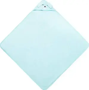 Roku apklājs ar kapuci Sensillo 100x100 cm bērnam, zils ar suņa rakstu