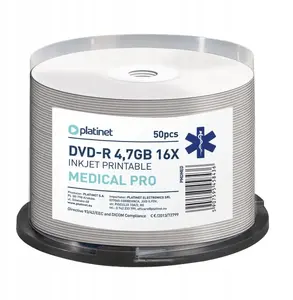 DVD-R disc FREESTYLE PMDMED 4.7GB 16X printable white inkjet surface, medical pro cake 50-pack