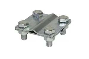 Cross connector 4-hole 57×57 mm, galvanized — ELKO-BIS 1.1 OC