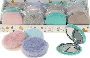Hand Mirror Adar in Plush Case — Compact Personal Mirror for Makeup and Travel