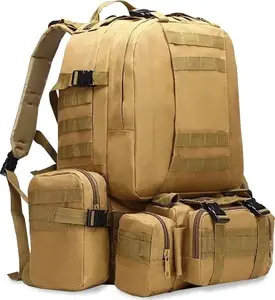 Mugursoma Offlander Survival Combo 38L haki – tūrisma mugursoma, ietilpība 38 l