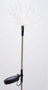 Solar garden lamp Saska Garden Firework 90 LED stainless steel, decorative dandelion design