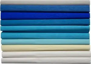 Crepe paper sheets Happy Color 25 x 200 cm blue tones pack of 10