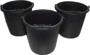 Plastic construction bucket 18 L with handle — No name WIA G-P 18L