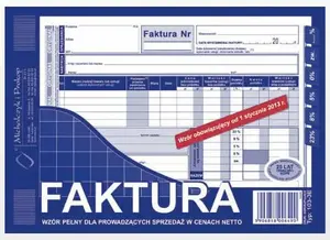 Invoice book Michalczyk & Prokop model N-103-3 A5 full invoice template for net-price sales, 80 sheets