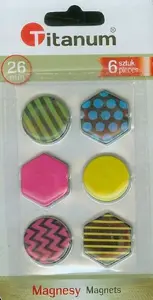 Magnets for whiteboards Titanum 26 mm, set of 6